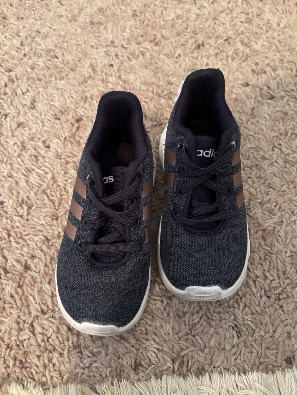 Adidas Kids Navy and pink Knit Runner Shoes
